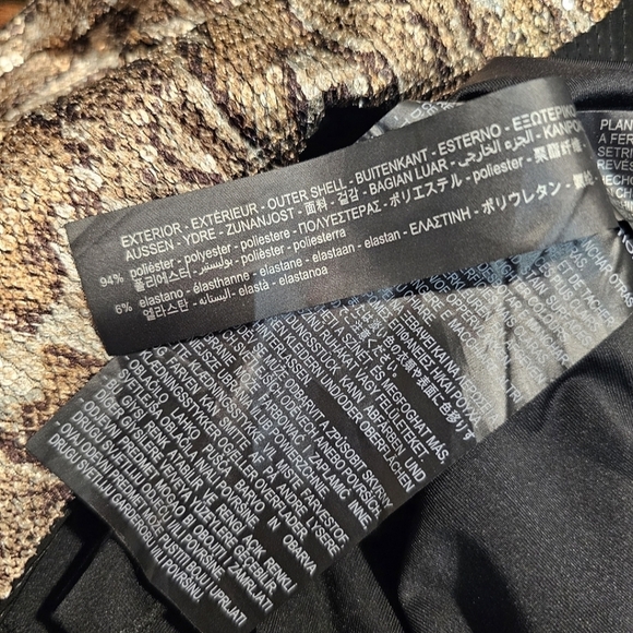 Zara Snakeskin Python Sequined Full Length Skirt Size Small Street Party Classic - Picture 9 of 9